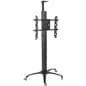 Black Floor Standing TV Stand With Power Strip