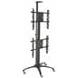 Dual TV Stand With Power Distribution for 2 Large Screen Monitors