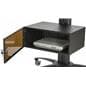 Aluminum Rolling TV Stand With Integrated Power Strip for AV Equipment