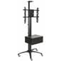 Aluminum Rolling TV Stand With Integrated Power Strip