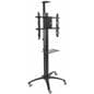 Black Flat Screen TV Trolley With Power Distribution
