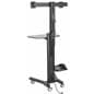 Ergonomic Dual Monitor Sit Stand Cart
