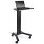 Standing Mobile Laptop Cart with Large Work Surface