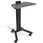 Black Standing Mobile Laptop Cart