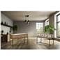 Glass top retail console table made with sustainable materials
