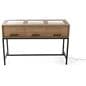 Glass top retail console table with three locks and keys