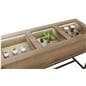 Glass top retail console table with tempered glass tops