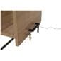 Glass top retail console table with locking display areas