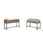 Glass top retail console table pairs beautifully with the dispensary display case