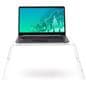 Acrylic laptop riser with bed tray clearance 