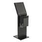 Black Sign Stand with Charity Box and Front Pockets
