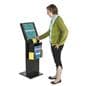 Lockable Black Sign Stand with Charity Box