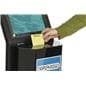 Angled Black Sign Stand with Charity Box