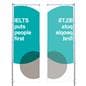 three color single sided silk screen flag