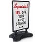 Portable Changeable Letter Board with Black Symbols