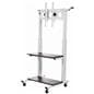 White and Black Crank Adjustable TV Cart