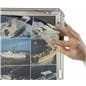 Silver 11 x 17 Poster Frame Pedestal with Snap Open Sides