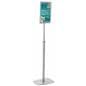 Silver 11 x 17 Poster Frame Pedestal Raises to 72"h