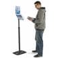 Black Magazine Tray Stand with 8.5" x 11" Header for Signage
