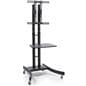 Black Portable TV Rack Includes Travel Case