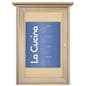 Outdoor menu display case with showing a restaurant menu