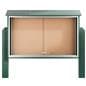 Outdoor bulletin board with posts with self healing cork boards