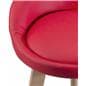 Modern Red Barstool with Padded Seat