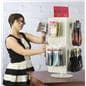Countertop Pegboard Display with White Hooks, Spinner