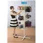White Pegboard Display Rack- Spinning