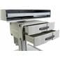 Height Adjustable Medical Cart w/ Pull-Out Keyboard & Mouse Tray