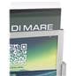 Silver 18" x 24" Poster Display Stand with 2 PVC Non-Glare Lenses