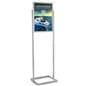 Silver 18" x 24" poster display stand with top loading design