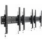 Black 3-Monitor Wall Portrait TV Mount