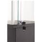 Pedestal showcase with lock and keys