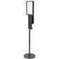 Black Hand Sanitizer Stand with Double-Sided Sign Holder