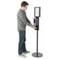 Black Floor Standing Purell Dispenser for Public Places