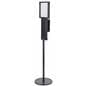 Black Floor Standing Purell Dispenser is Refillable