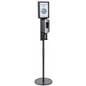 Black Floor Standing Purell Dispenser Holds Custom Signage