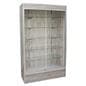 Barnwood display case with adjustable shelves