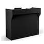 Register Stand: 48" w/Ledgetop Counter, Black Melamine