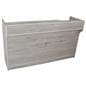 Cash register stand with adjustable storage shelves