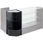 Corner Display Unit: Black Melamine