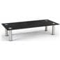 Contemporary black glass desk riser