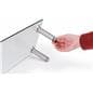 Clear glass riser shelf stand with adjustable height
