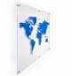 Second-surface printed dry erase whiteboard with custom graphics 