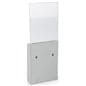 Silver Wall Mount Document Box with Lockable Door