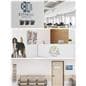 Mesh wall magazine rack with multiple tiers and finishes