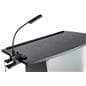 Podium light shown on black lectern