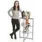Aluminum & Tempered Tiered Glass Shelving Display