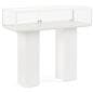 Table display case with tempered glass
